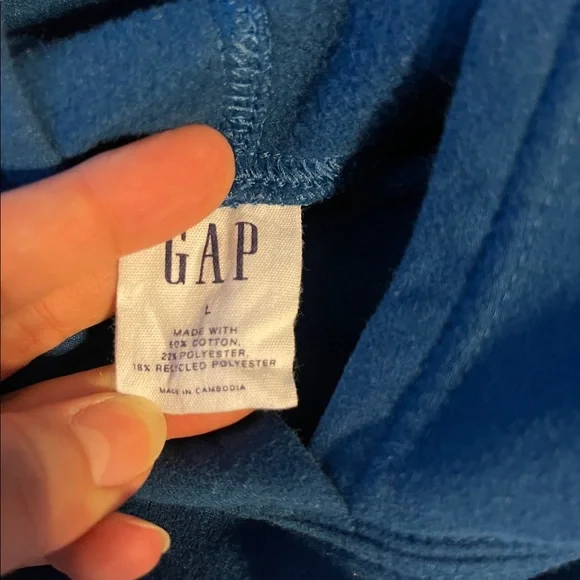 Ladies GAP teal blue hoodie, size large - Picture 3 of 6